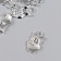 Decor for creativity metal, rhinestones "owl" silver 1.2x2 cm