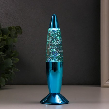 Lumber "Blue Rocket" LED, lava, sparkles, from batteries 3xlr44 19 cm Risalux-8