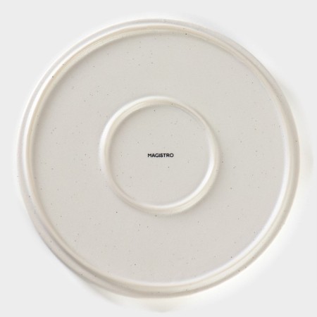 Porcelain dish for feeding Magistro Slate, D = 22.5 cm, white color-3