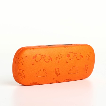 Case for glasses on the chosen clap, length 16 cm, color orange color
