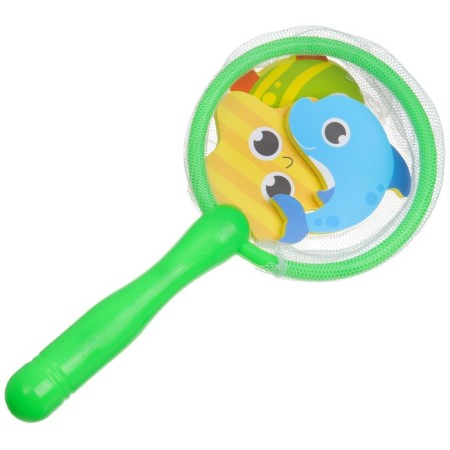 Set for playing in the bath "Fishing: Fun fish", a net, 3 soft stickers, views and color mix-1
