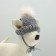 Knitted hat for dogs, with pompom, XS-S (head volume 22 cm, height 7.5 cm), mix
