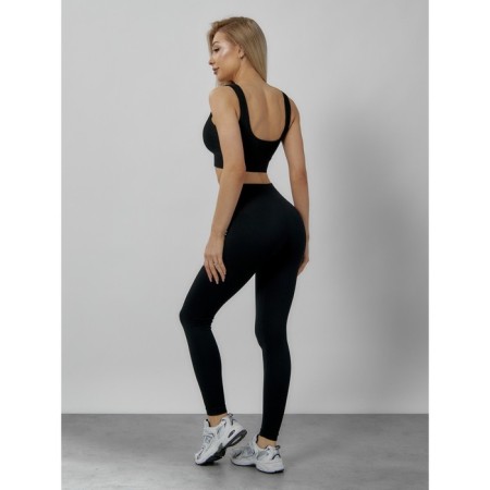 Sports suit female, size 42, black color-3
