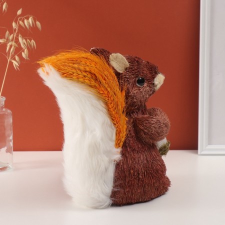 Decor "Squirrel with a mushroom, in the tail rye" 28x17x29.5 cm-2