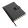 Organizer, A5, 128 sheets, a cage, the cover of the leatherette, with a knife, "patterns", gray