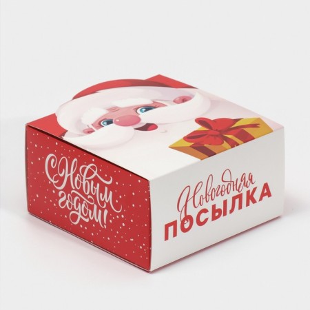 Folding box "Grandfather Frost", 15 x 15 x 8 cm, new year-1