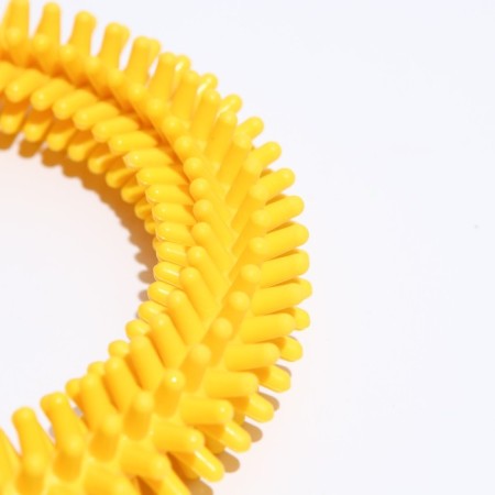 Toy "Ring with spikes No. 6", 15.5 cm, yellow-2