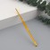 Knitting hook, bilateral, d = 2/3 mm, 13.5 cm, gold color