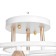 Rose chandelier 3x40W E27 white, gold 42x42x23cm
