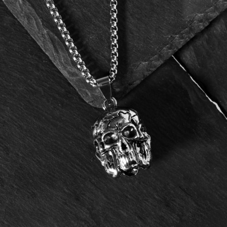 Coop "Skull" Siamese, color black silver, l = 70 cm-4