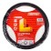 Leather braid, l black Skyway, with an orange line eco