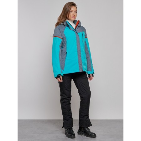 Ski jacket female, size 52, turquoise color-16