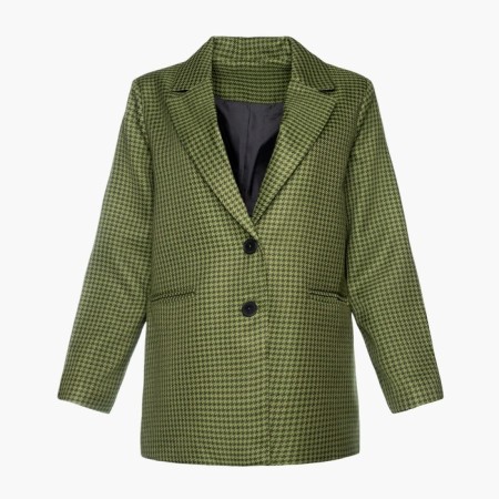 Female jacket, green color, goose foot, size 50-6