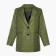 Female jacket, green color, goose foot, size 50