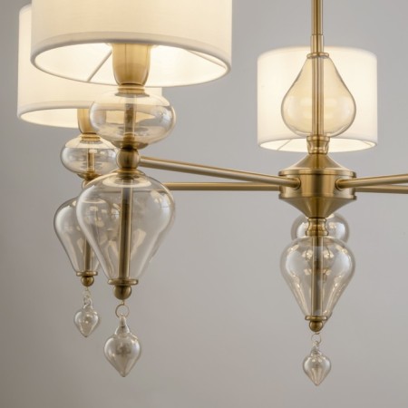 Freya FR5369CL-05BS RAise, 720x720x830 mm ceiling lamp, E14, 5x40W, brass color-7