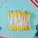 Cotton sticks yellow 100 pcs in p/floor package