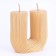 Figure candle "U", 8x3x8 cm, gold