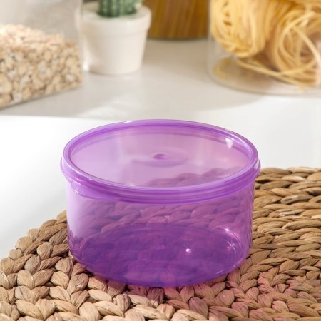 Container Round shares, food, 500 ml, lilac color-3