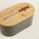 Metal breadstone with a bamboo lid SL Home “CACE”, 2 items: Bread 36 × 20 × 15.5 cm, knife length 28.3 cm