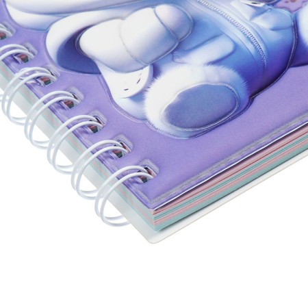 Notebook Gift Book on the comb 80l, line, color block, PVC cover 3D Bear (17.6x13.5cm) 105-3