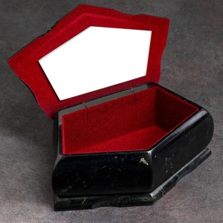 Casket "Pyathedral" 16x9x8 cm, natural stone, coil-3