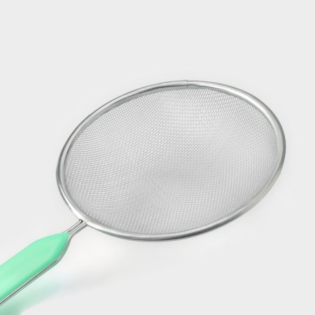 Sieve with the handle of the share "hostess", d = 14 cm, green color-2