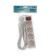 Extension cord Luazon Lighting, 4 sockets, 1.8 m, 10 A, 2200 W, 3x0.75 mm2, s/c, with excavation, b