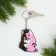 Key keychain, rubber, anime "Chibi", 6.2 x 5.3 cm