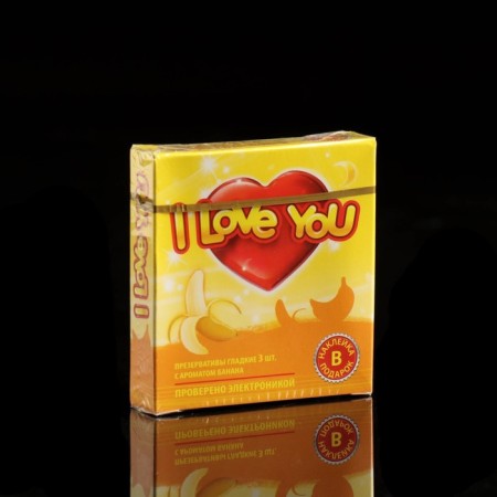 Condoms I Love You, with the aroma of fruit, 3 pcs.-3