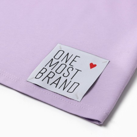 T -shirt Women's oversize Minaku: One Most Brand Lilac color, size 44-6