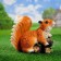 Garden figure "Squirrel on a branch with cones" 14x24x21cm