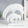 Polystone souvenir "Zebra on a watering" white 10.5x27x26 cm