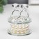 Glass souvenir "Two rings - proposal" Pearls 7.2x6.3x6.3 cm