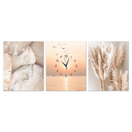 Carty watch Wall Modular "Sunset", 48x39 cm, silent, triptych