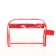 Lightning cosmetic bag, external pocket, with a pen, red color