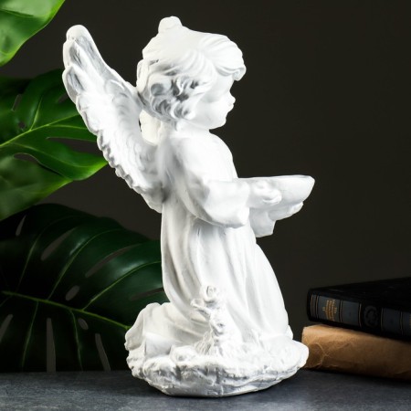 Figure "Angel with a bowl" White 19x19x33cm-2