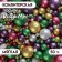 Confectionery Sprinking with glitter "Brill": green, gold, silver, purple, fuchsia, 50 g
