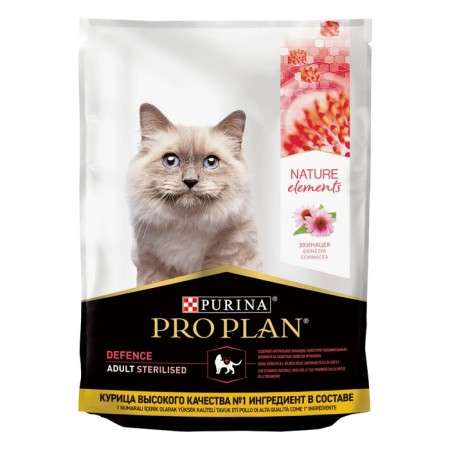 Dry food Pro Plan Nature Element for sterilized cats, chicken/echinacea, 200 grams
