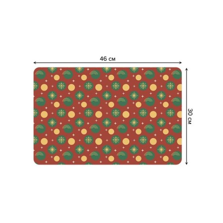 A set of napkins for setting the Christmas Radiance table, rectangular, rounded edges, size 30x46 cm, 4 pcs-2