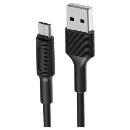Borofone bx1, microUSB - USB, 2.4 A, 1 m, PVC braid, black-1
