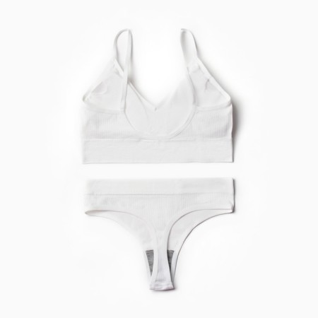 Female set (top, thongs), white color, One size (42-46)-6