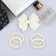 Hair set "Baby" (4 elastic bands, 1 clamp) shine, white-yellow
