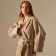 Welfare Women's bathrobe SL Home: Chess "Sabbia", size S, 100% cotton, 340 g/m2