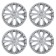 Wheel caps R14 "Voltok", silver, carbon, set 4 pcs
