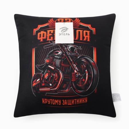 Decorative Ethel Pillow "Cool Defender" 40x40 cm, velor, 100% p/e-4