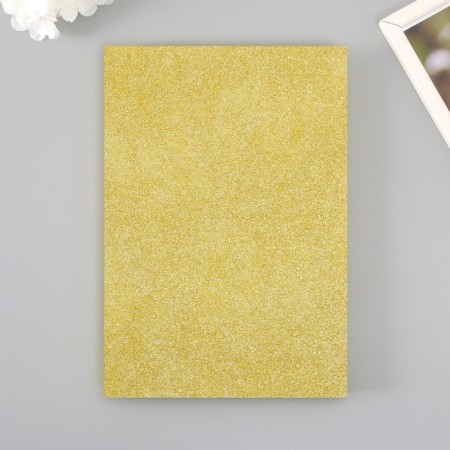 Foamiran glitter 2 mm, 20x30 cm, light golden
