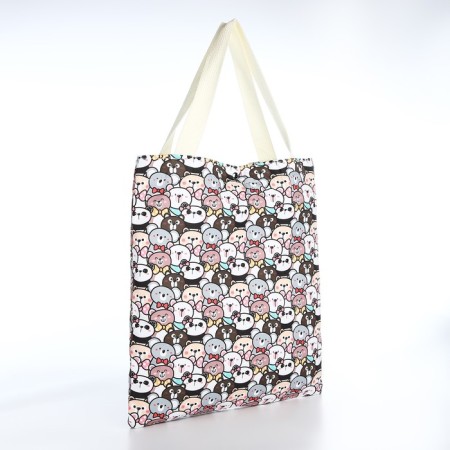 Set a youth backpack from textiles, a shoper bag, pink color-5