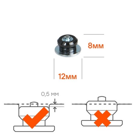 Repair spikes Airline, 8 mm, 500 pcs-1