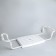 The bath seat is sliding, white color