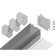 Profile aluminum overhead/suspended ambrella Illumination Profile System, GP2500AL, 2000x25x25 mm, silver color, matte dial